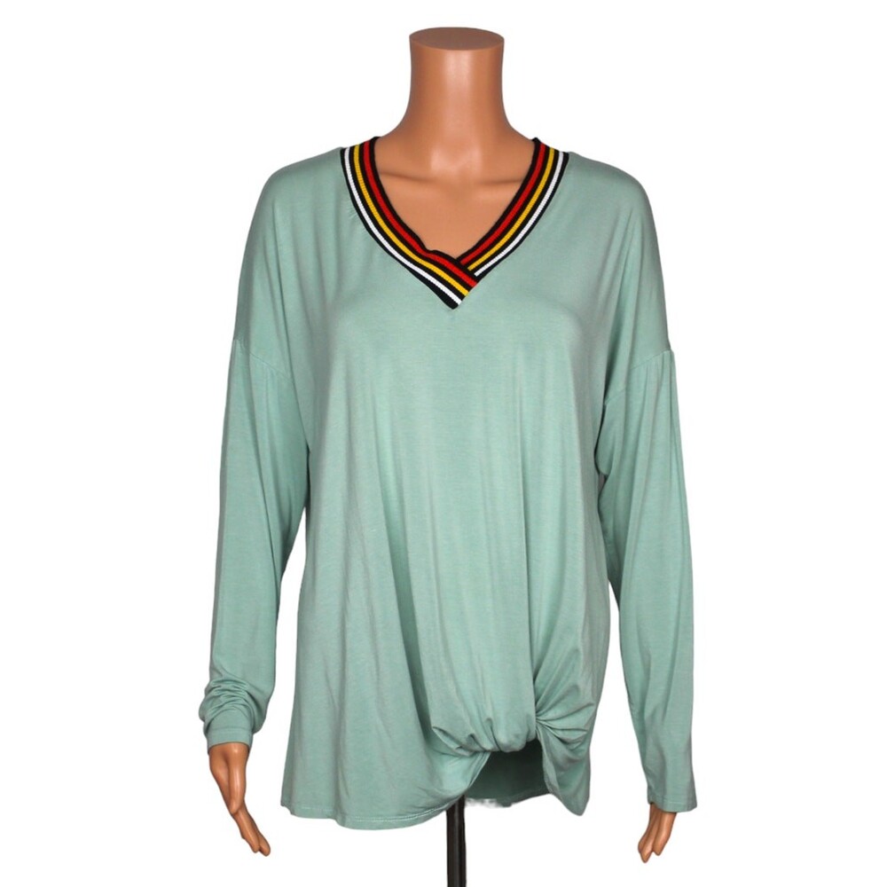 Veveret Green Long Sleeve Top Women's Size Medium